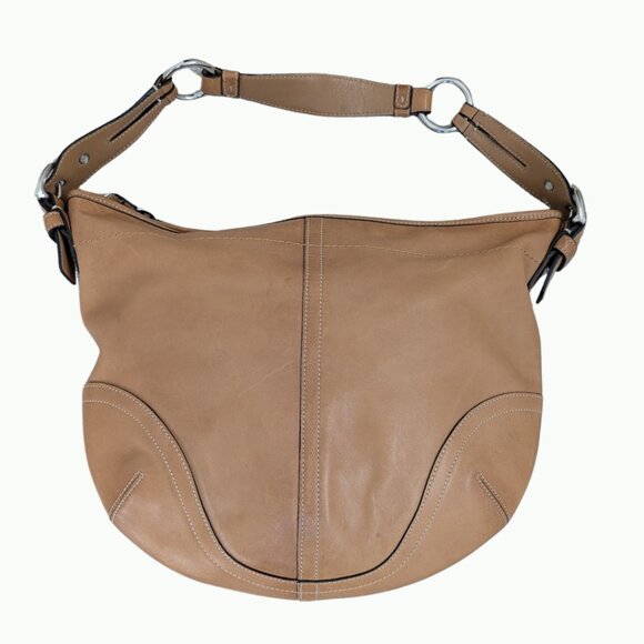 Authentic Coach 3651 Hobo Shoulder Bag in Camel Leather - Picture 2 of 5